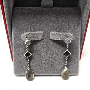 Natural Stone and Sterling Silver Earrings